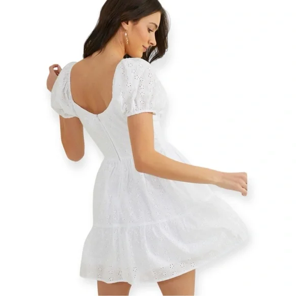 Altar’d State Willow Eyelet Mini Dress XLarge - Picture 3 of 5